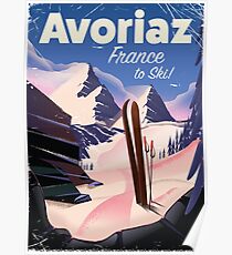 Avoriaz, French Ski travel poster Poster