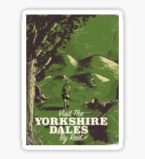 Yorkshire Dales vintage style travel poster Sticker