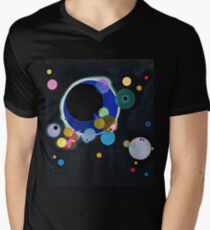Abstract Kandinsky Painting black and blue Men's V-Neck T-Shirt