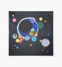 Abstract Kandinsky Painting black and blue Scarf