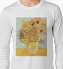 Sunflowers by Vincent Van Gogh Long Sleeve T-Shirt
