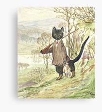 Hunting Black Cat by Beatrix Potter Canvas Print