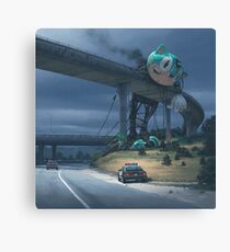Incident On The Edge Of Town Canvas Print