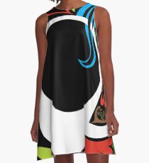 coffee A-Line Dress