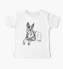 Blue Heeler Drawing Baby Tee