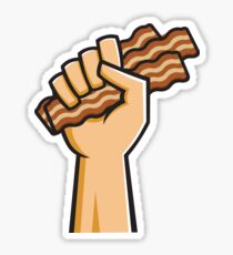 Hand holding Bacon Sticker