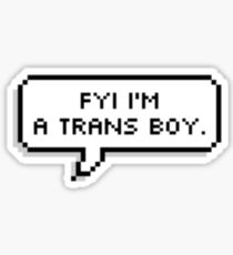 FYI I'm a Trans Boy Sticker
