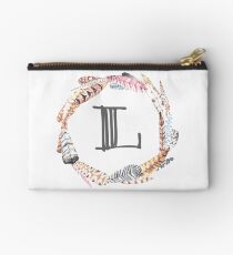 Feather Monogram L Studio Pouch