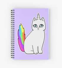 Rebel the Unicorn Cat – Sitting Spiral Notebook