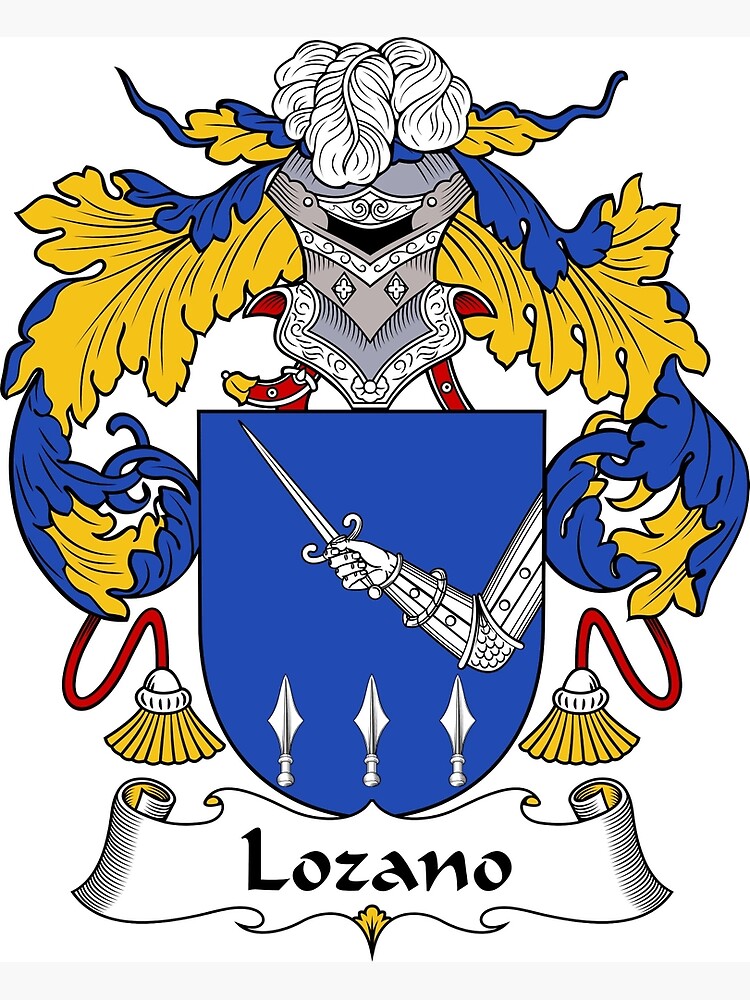 "Lozano Coat of Arms/ Lozano Family Crest" Framed Art Print by