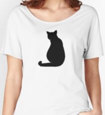 Cat Silhouette Women's Relaxed Fit T-Shirt
