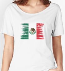 Mexican flag distressed. Women's Relaxed Fit T-Shirt