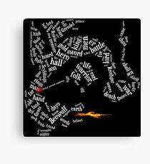 Beowulf slays the dragon Canvas Print