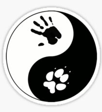 Coyote Therian Ying/Yang Sticker