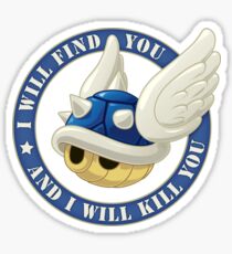 Menacing Blue Shell Sticker
