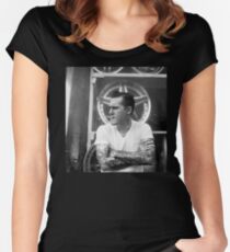 Brian Fallon Black & White Women's Fitted Scoop T-Shirt