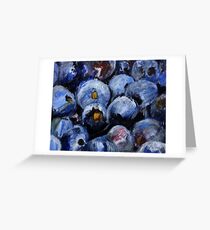 Blueberries Kitchen Decor Fruit Acrylic Contemporary Painting Greeting Card