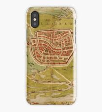 Leiden Vintage map.Geography Netherlands ,city view,building,political,Lithography,historical fashion,geo design,Cartography,Country,Science,history,urban iPhone Case/Skin