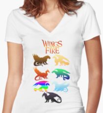 Flügel der Feuerstämme Shirt mit V-Ausschnitt