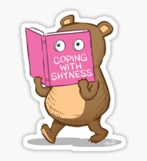 Shy Bear Sticker