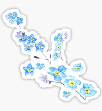 blue forget me not Sticker