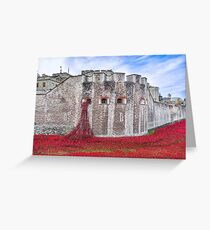 Poppies at The Tower Of London Greeting Card