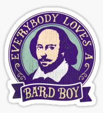 Pegatina William Shakespeare Bard Boy Portrait