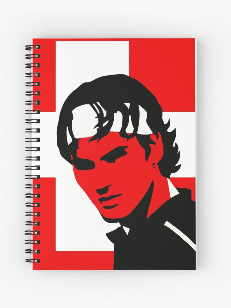 Roger Federer Official Genius Banner Design Spiral Notebook By