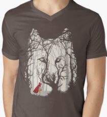 Little Red Woods Run Men's V-Neck T-Shirt