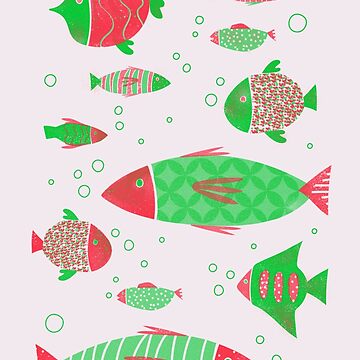 Raspberry Fish with Lime Green Stripe Photographic Print for Sale by  Korroby