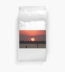 Island Park Big Sun Ball Sunset Duvet Cover