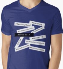 Hashtag Peter - White & Black Men's V-Neck T-Shirt