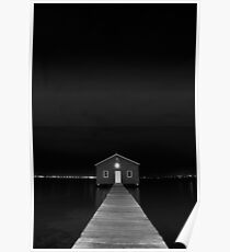 Crawley Edge Boat Shed at Night Poster