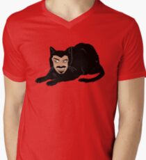 Vlad the Cat (Green) V-Neck T-Shirt