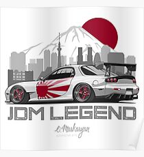 RX7. JDM Legend Poster