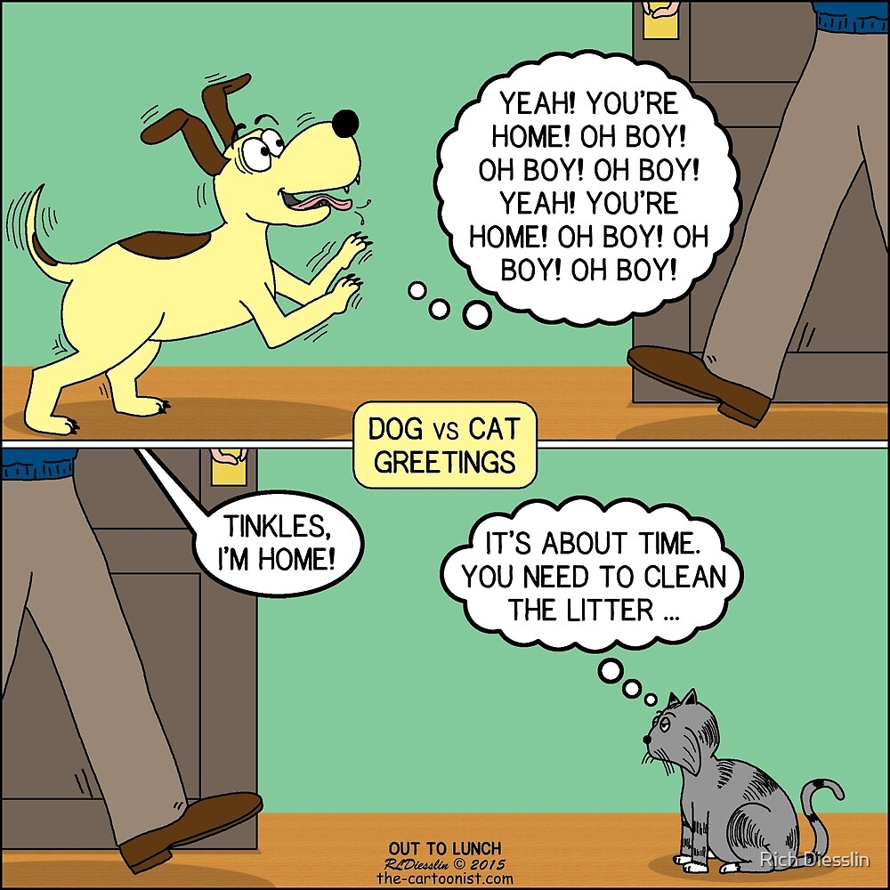 Dog and Cat Greetings by Rich Diesslin