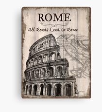 Vintage Travel Poster Rome Canvas Print