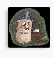 Sir Hamster with tea Canvas Print