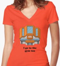 Pokemon Gym Women's Fitted V-Neck T-Shirt