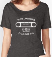 Toyota 40 Series Landcruiser FJ45 Round Bezel Est. 1960 Women's Relaxed Fit T-Shirt