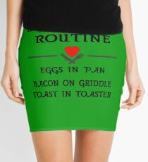 Breakfast Workout Routine Girls Muscle Top Mini Skirt