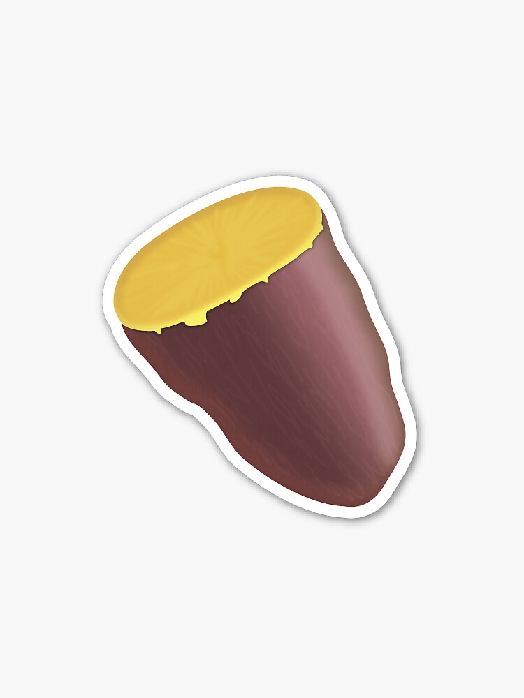 "Roasted Sweet Potato Emoji" Sticker by AwesomeDoberman Redbubble