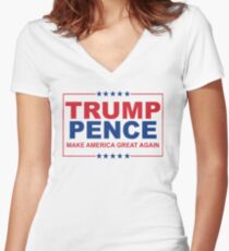Trump Pence - Make America Great Again Women's Fitted V-Neck T-Shirt