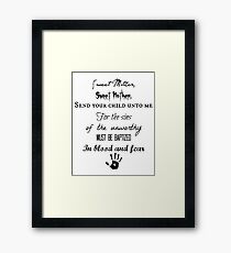 Skyrim Dark Brotherhood Black Sacrament Framed Print