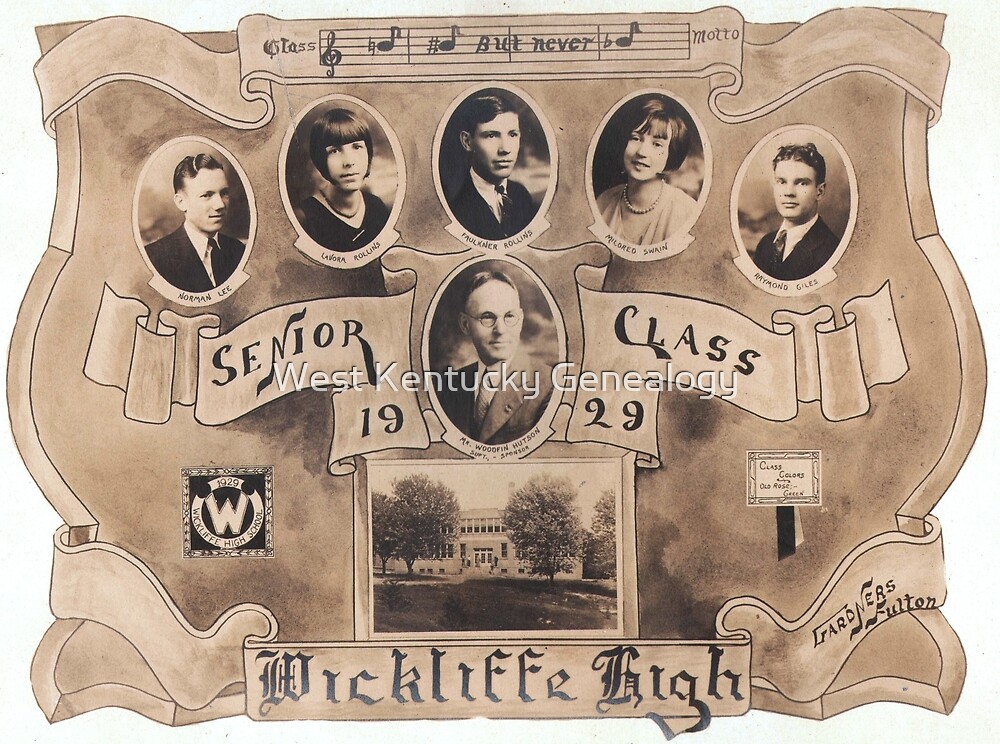 "1929 Wickliffe High School Senior Class, Ballard County, Kentucky" by