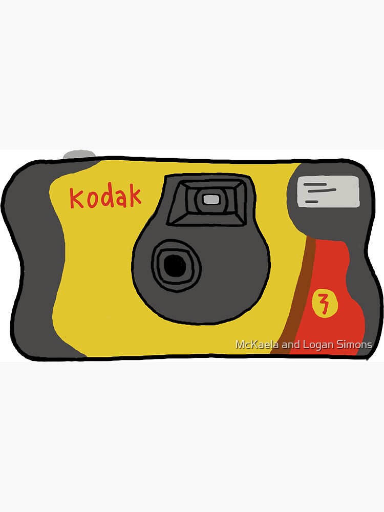 "kodak disposable camera" Sticker by Simonsdesign Redbubble