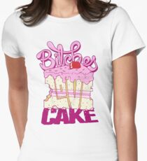 Bitches Love Cake Women's Fitted T-Shirt