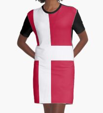 Denmark- Danish Flag Graphic T-Shirt Dress