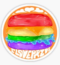 Rainbow Burger - Orange Sticker