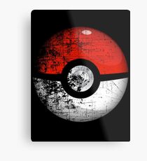 Destroyed Pokemon Go Team Red Pokeball Metal Print